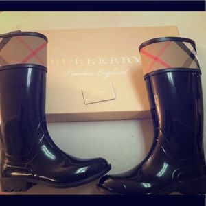Burberry rain boots